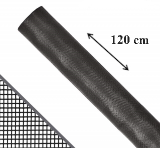 Síť proti hmyzu měkká černá šíře 1200 cm SOFT